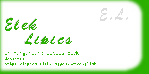 elek lipics business card